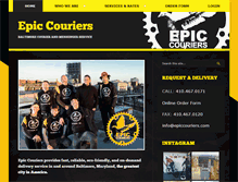 Tablet Screenshot of epiccouriers.com